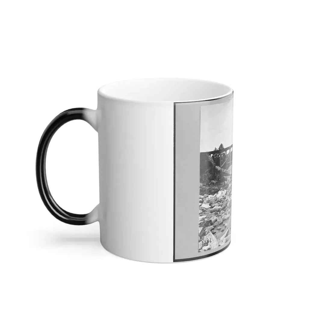 Trestle Bridge on South Side of Railroad, Near Petersburg, Virginia, April 1865 (U.S. Civil War) Color Changing Coffee Mug 11oz - Go Mug Yourself