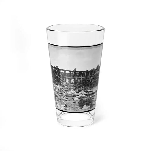 Trestle Bridge On South Side Of Railroad, Near Petersburg, Virginia, April 1865 (U.S. Civil War) Pint Glass 16oz 16oz - Go Mug Yourself