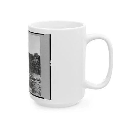 Trestle Bridge On South Side Of Railroad, Near Petersburg, Virginia, April 1865 (U.S. Civil War) White Coffee Mug - Go Mug Yourself