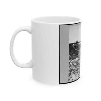 Trestle Bridge On South Side Of Railroad, Near Petersburg, Virginia, April 1865 (U.S. Civil War) White Coffee Mug - Go Mug Yourself