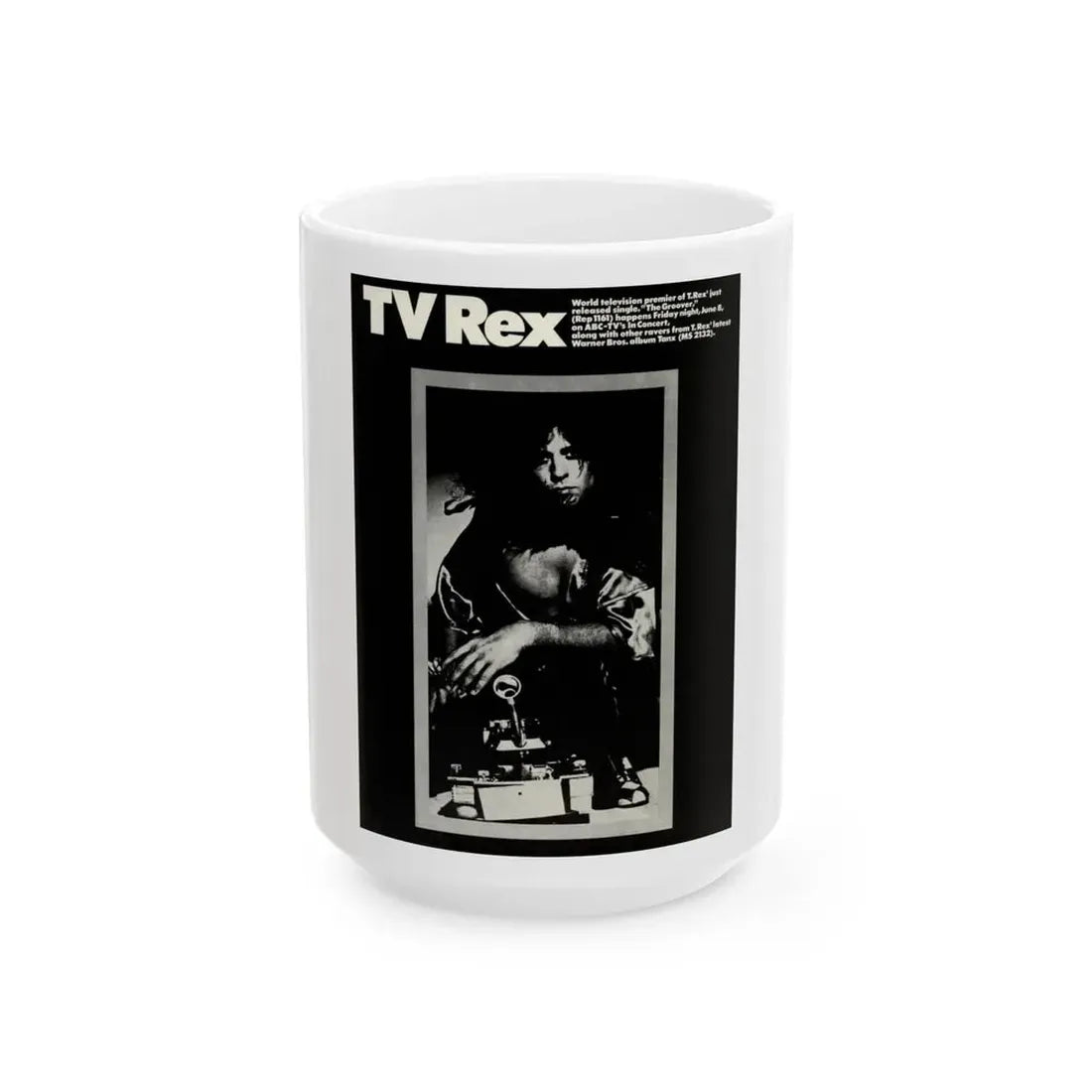T.Rex (Music Poster) White Coffee Mug 15oz - Go Mug Yourself