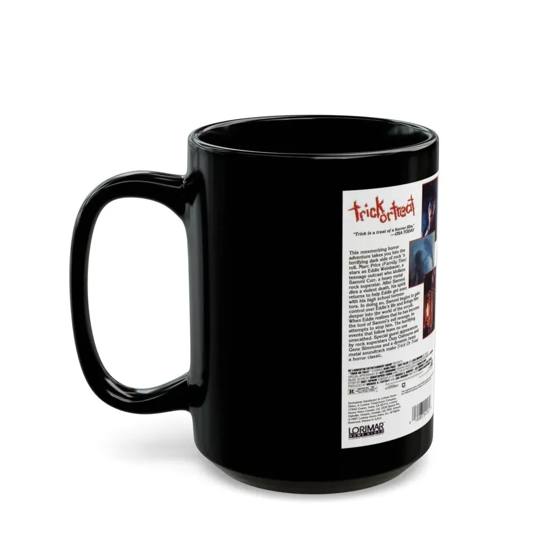 TRICK OR TREAT LORIMAR (VHS COVER) - Black Coffee Mug - Go Mug Yourself