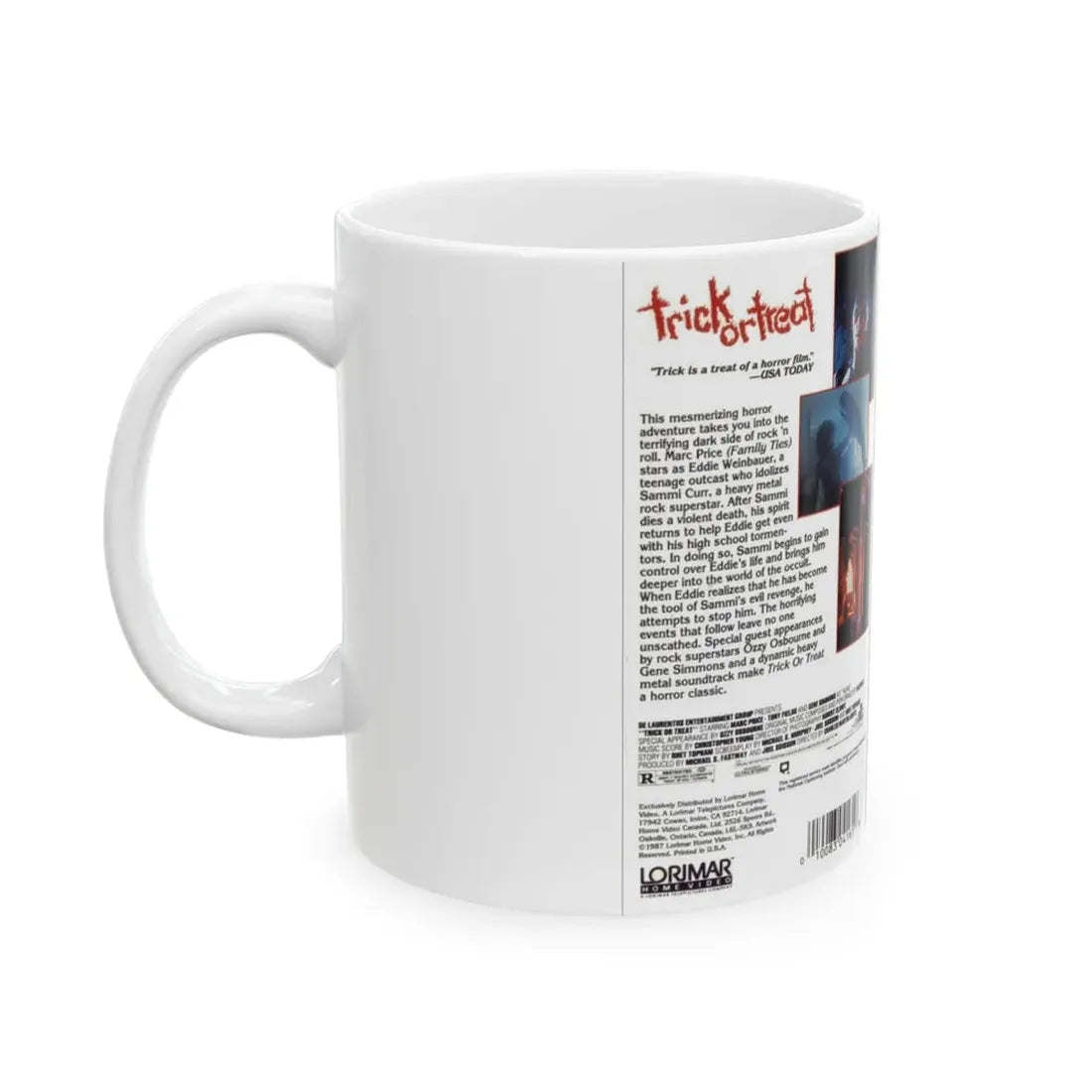 TRICK OR TREAT LORIMAR (VHS COVER) - White Coffee Mug - Go Mug Yourself