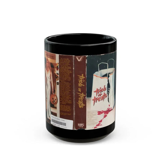 TRICK OR TREAT (VHS COVER) - Black Coffee Mug 15oz - Go Mug Yourself