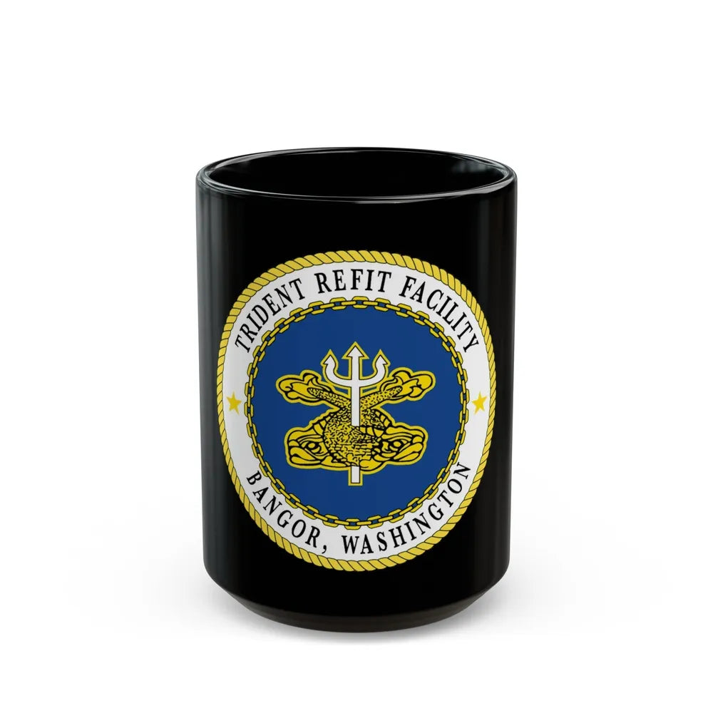 Trident Refit Facility BangorWA (U.S. Navy) Black Coffee Mug-15oz-Go Mug Yourself