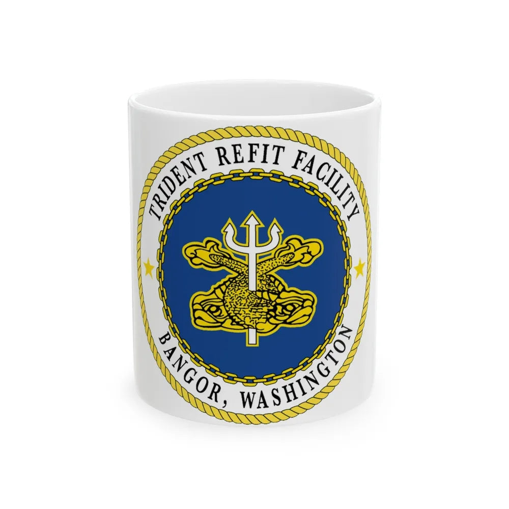 Trident Refit Facility BangorWA (U.S. Navy) White Coffee Mug-11oz-Go Mug Yourself