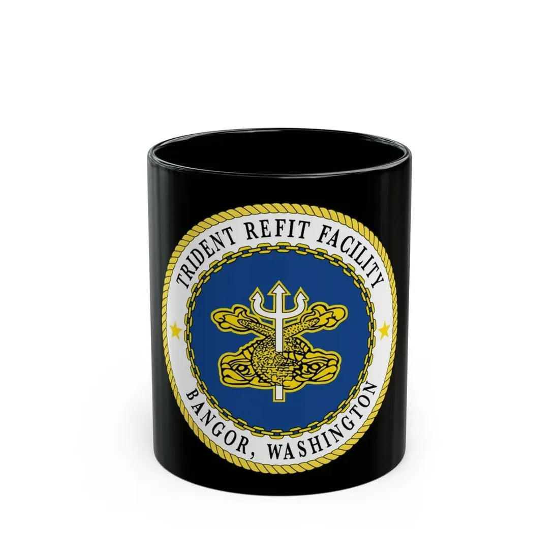 Trident Refit Facility BangorWA (U.S. Navy) Black Coffee Mug 11oz - Go Mug Yourself