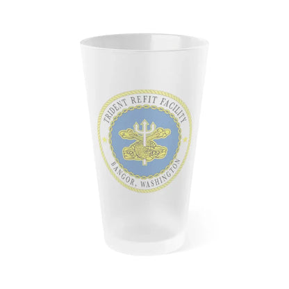 Trident Refit Facility BangorWA (U.S. Navy) Frosted Pint Glass 16oz Default Title - Go Mug Yourself