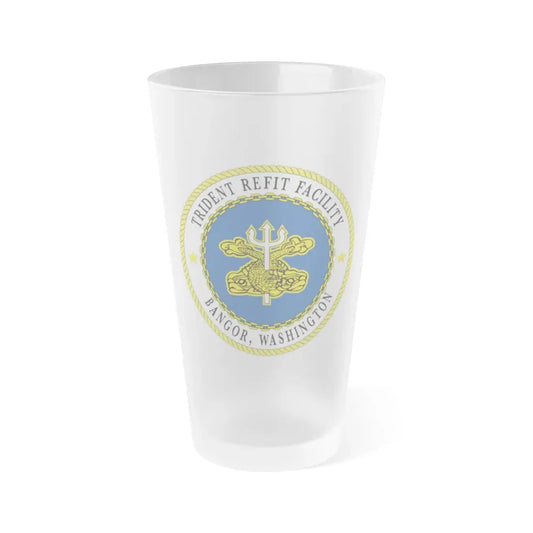 Trident Refit Facility BangorWA (U.S. Navy) Frosted Pint Glass 16oz Default Title - Go Mug Yourself