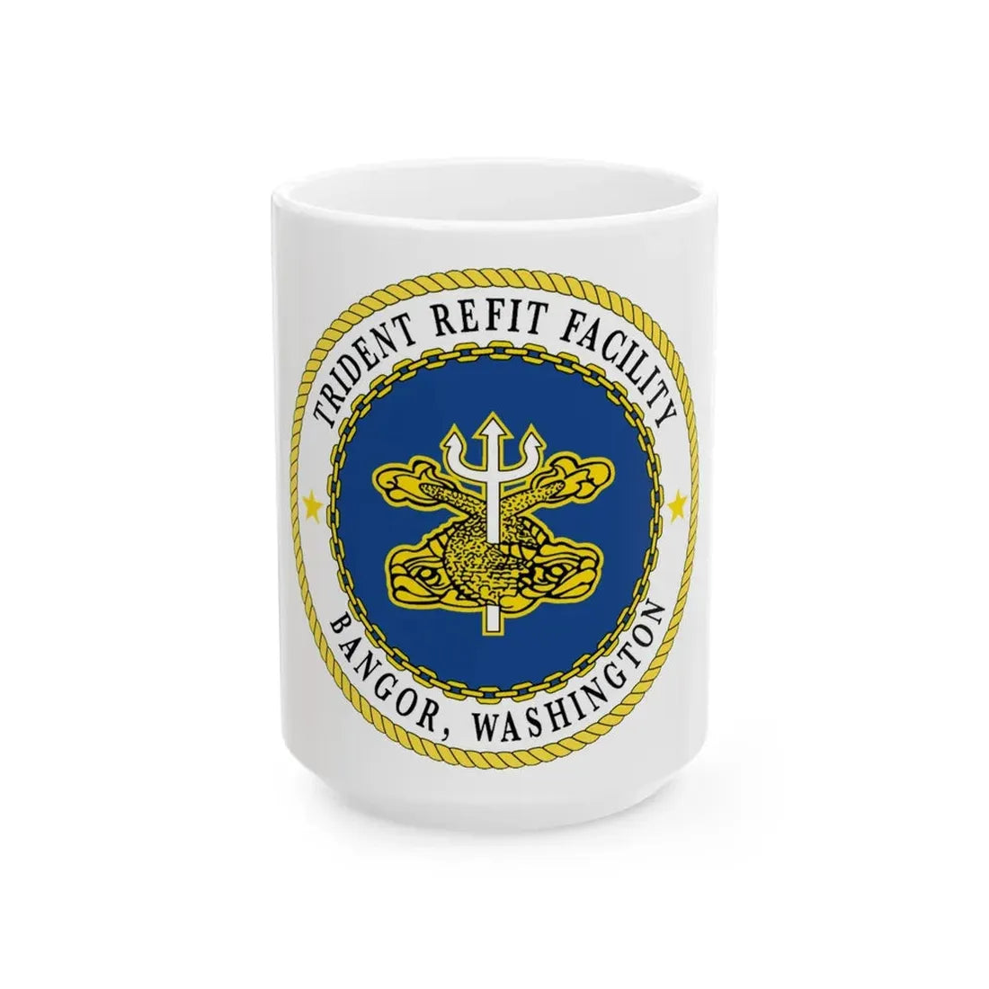 Trident Refit Facility BangorWA (U.S. Navy) White Coffee Mug 15oz - Go Mug Yourself