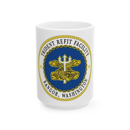 Trident Refit Facility BangorWA (U.S. Navy) White Coffee Mug 15oz - Go Mug Yourself