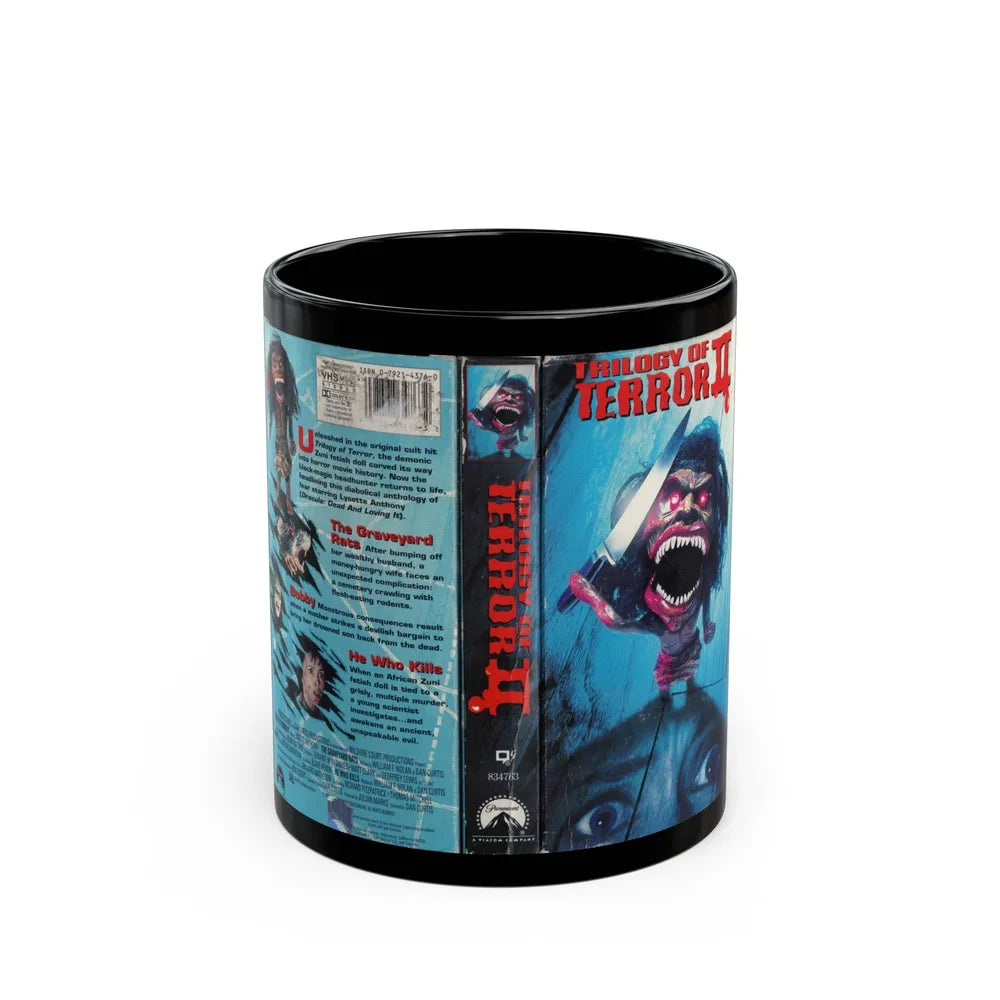 TRILOGY OF TERROR 2 (VHS COVER) - Black Coffee Mug-11oz-Go Mug Yourself