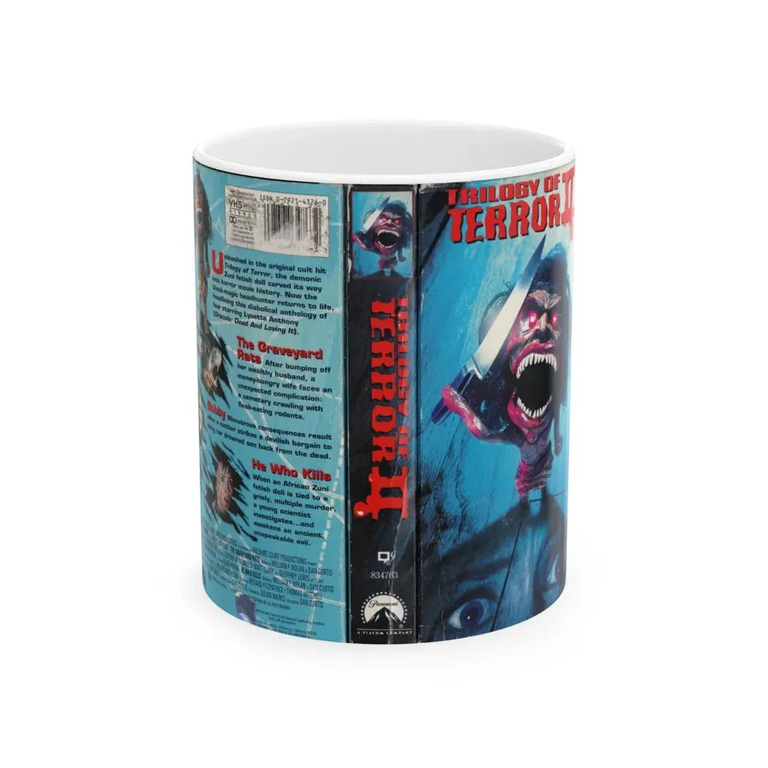 TRILOGY OF TERROR 2 (VHS COVER) - White Coffee Mug 11oz - Go Mug Yourself