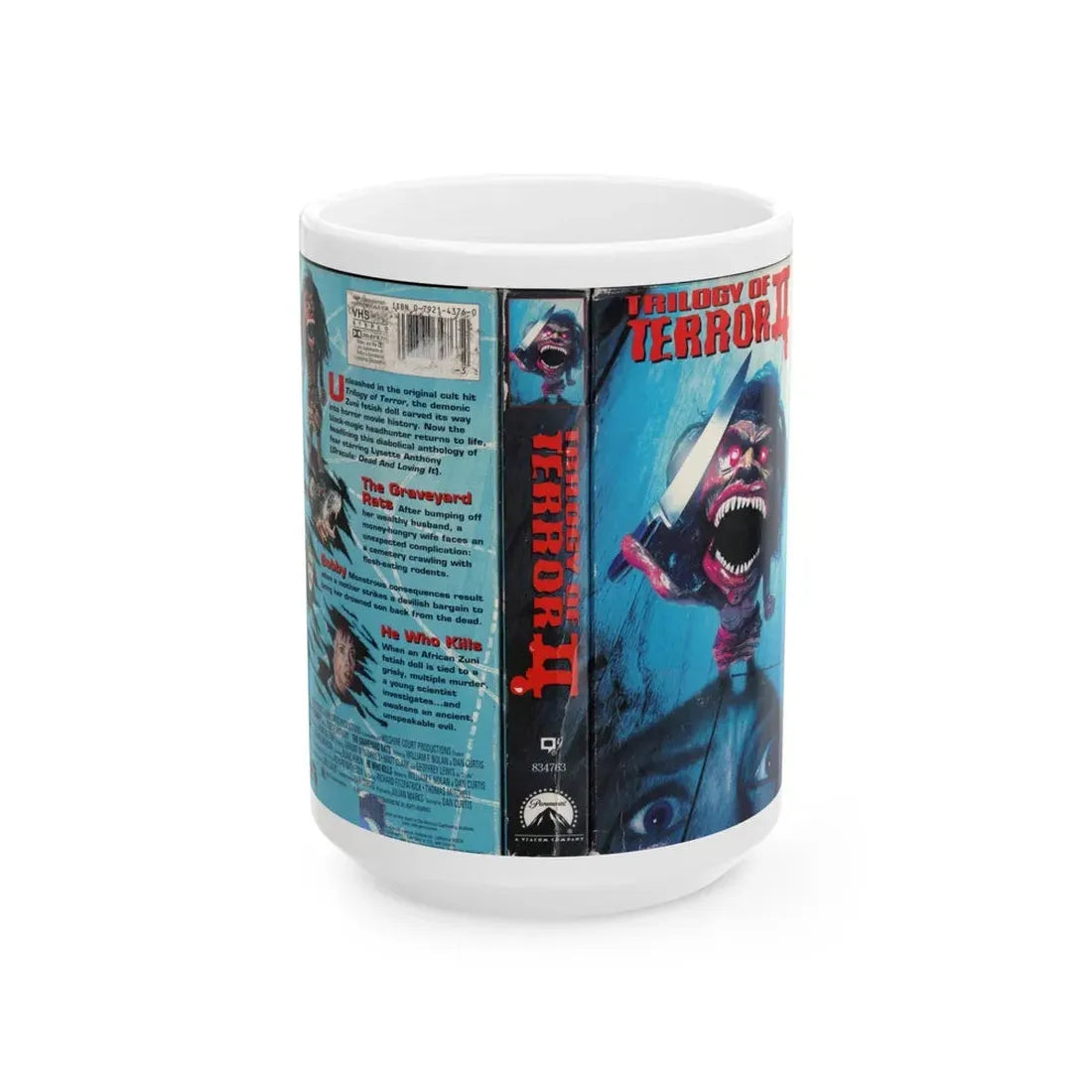 TRILOGY OF TERROR 2 (VHS COVER) - White Coffee Mug 15oz - Go Mug Yourself