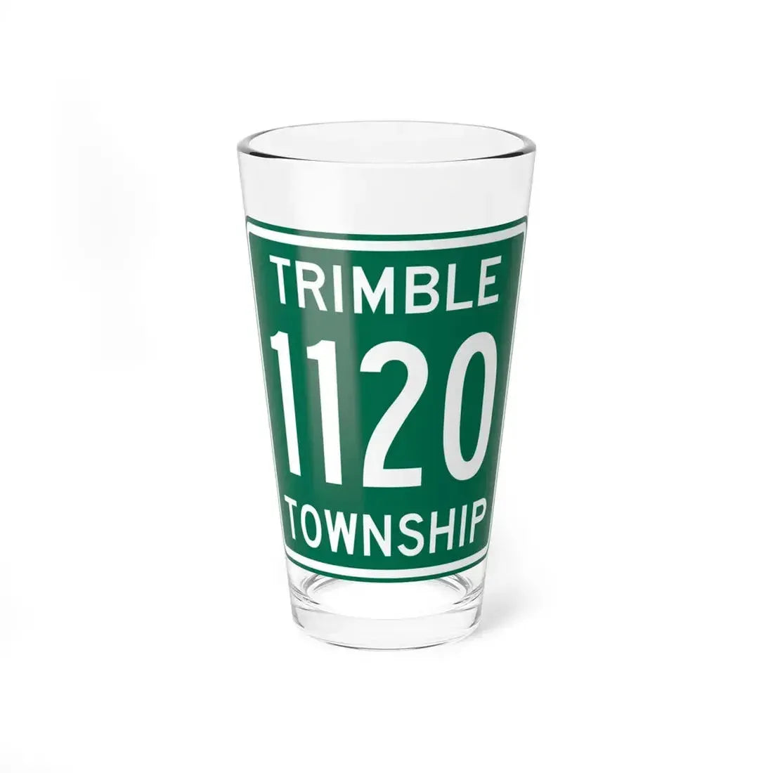 Trimble Township Route 1120 Athens County Ohio (Ohio) (Road Sign) Pint Glass 16oz 16oz - Go Mug Yourself