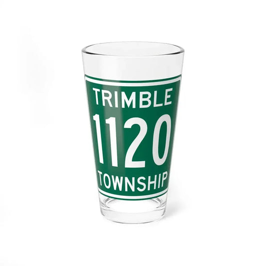 Trimble Township Route 1120 Athens County Ohio (Ohio) (Road Sign) Pint Glass 16oz 16oz - Go Mug Yourself
