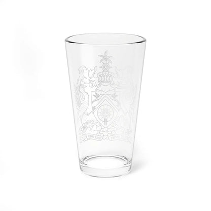Trinidad and Tobago coat of arms outline (Trinidad and Tobago) (Coat of Arms) Pint Glass 16oz - Go Mug Yourself