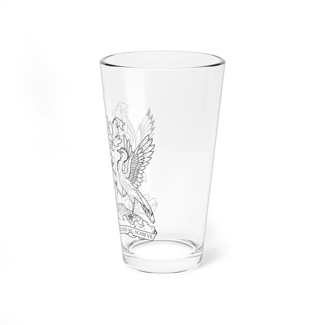 Trinidad and Tobago coat of arms outline (Trinidad and Tobago) (Coat of Arms) Pint Glass 16oz - Go Mug Yourself