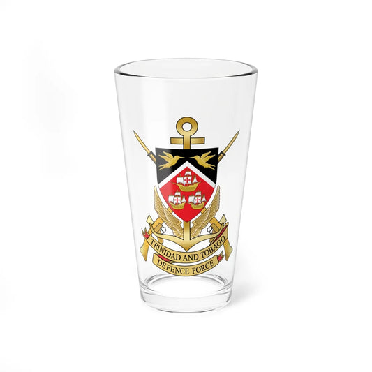 Trinidad and Tobago Defence Force emblem (Trinidad and Tobago) (Coat of Arms) Pint Glass 16oz 16oz - Go Mug Yourself
