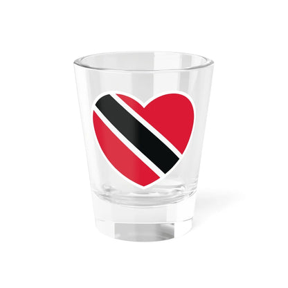 Trinidad and Tobago flag heart white (Trinidad and Tobago) Shot Glass 1.5oz 1.5oz - Go Mug Yourself