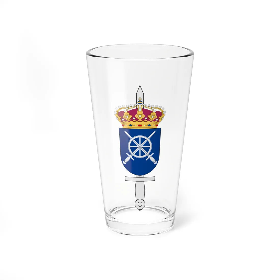 Trängregementet vapen (Sweden) (Coat of Arms) Pint Glass 16oz 16oz - Go Mug Yourself
