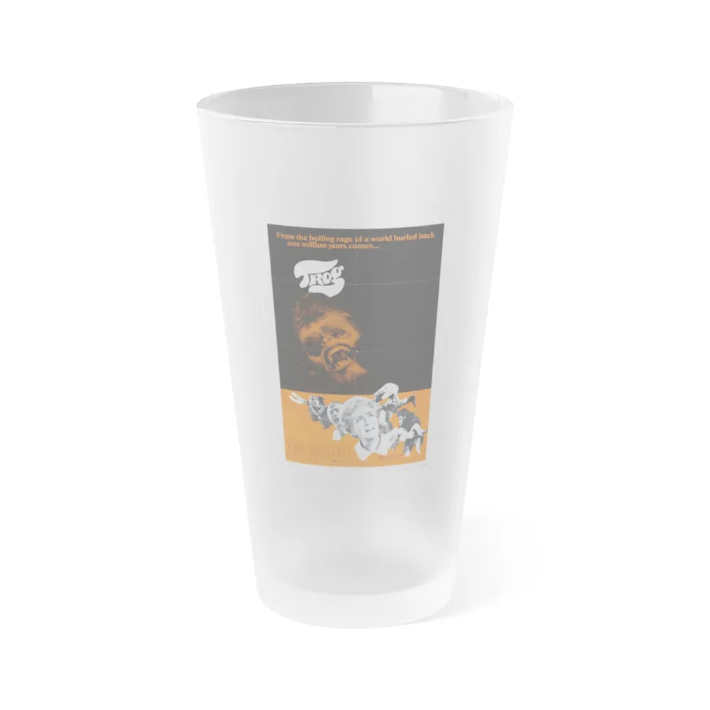 TROG 1970 Movie Poster - Frosted Pint Glass 16oz-16oz-Frosted-Go Mug Yourself