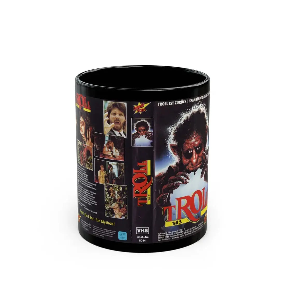 TROLL SPECIAL VIDEO (VHS COVER) - Black Coffee Mug 11oz - Go Mug Yourself