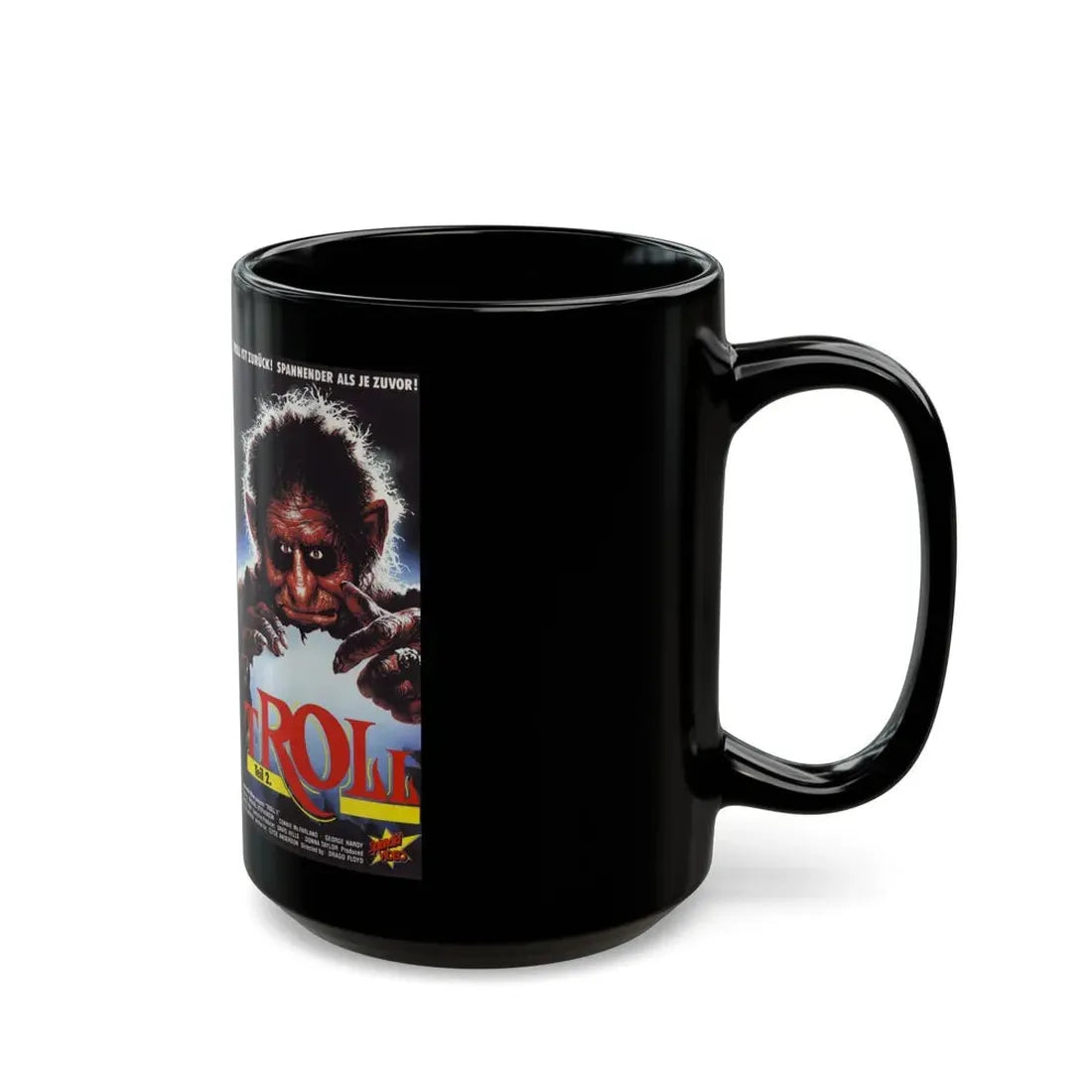 TROLL SPECIAL VIDEO (VHS COVER) - Black Coffee Mug - Go Mug Yourself