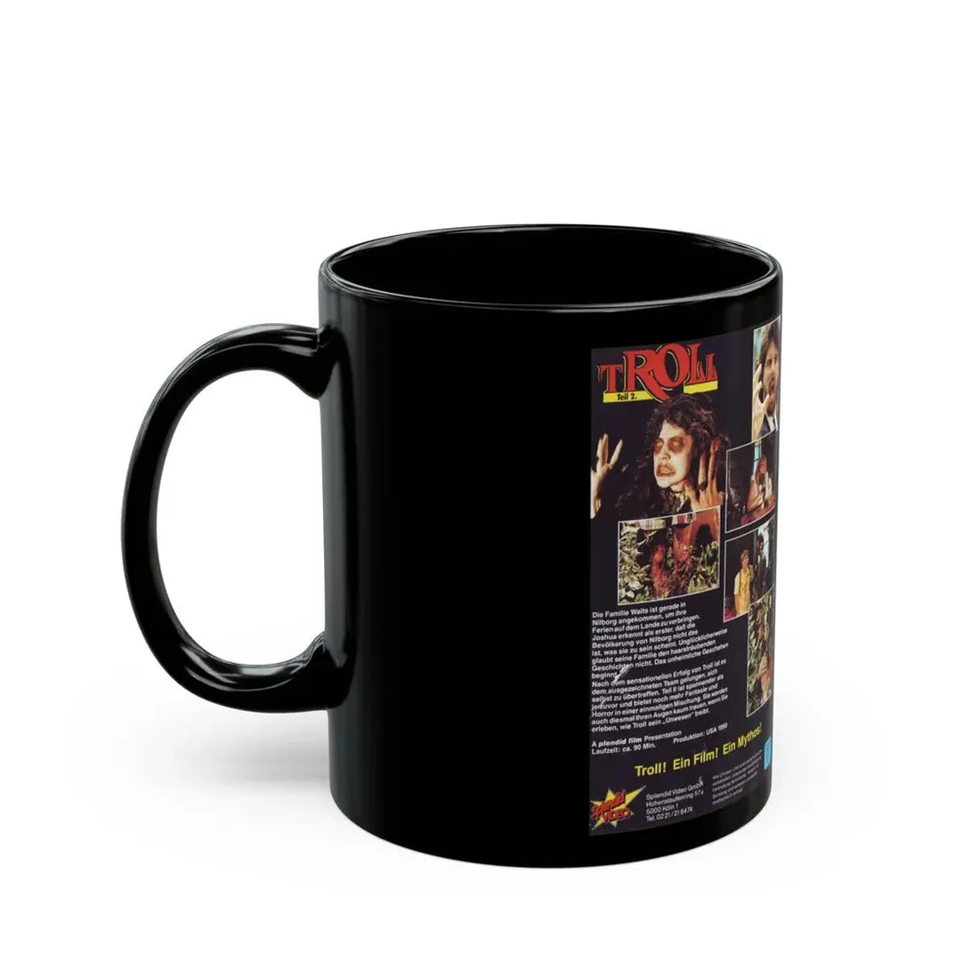 TROLL SPECIAL VIDEO (VHS COVER) - Black Coffee Mug - Go Mug Yourself