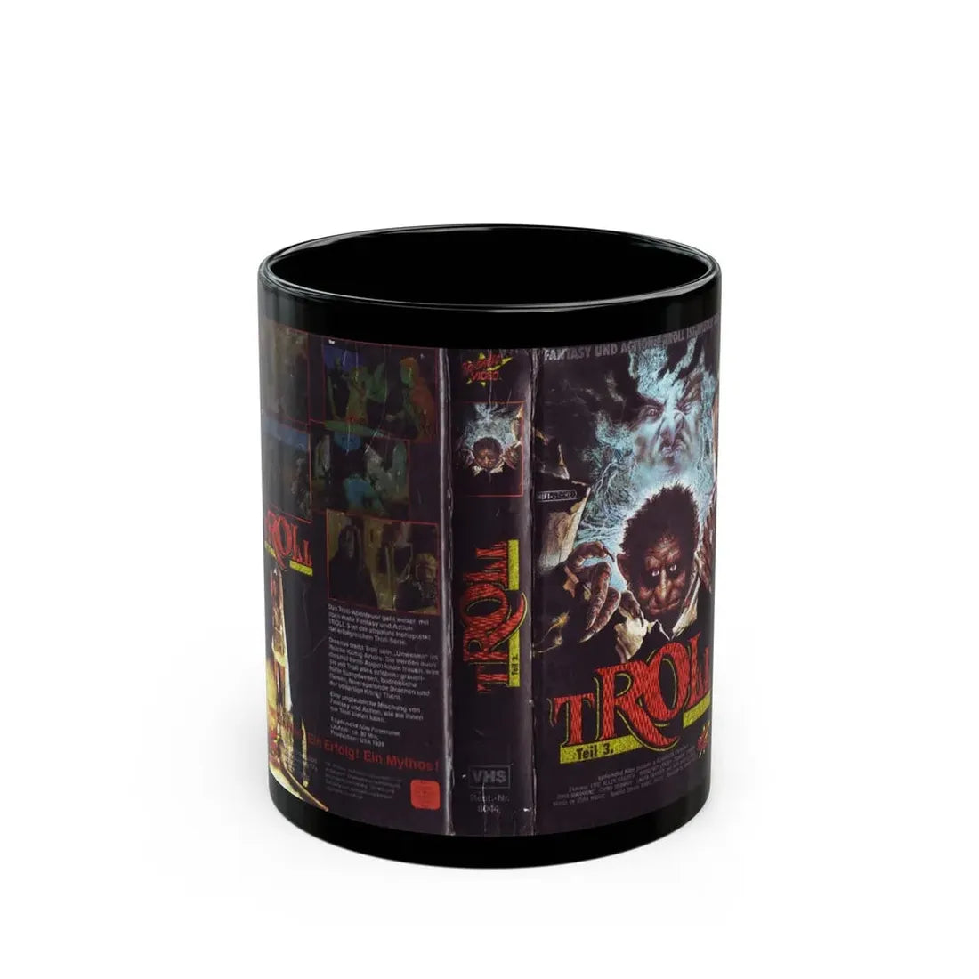 TROLL TEIL 3 (VHS COVER) - Black Coffee Mug 11oz - Go Mug Yourself