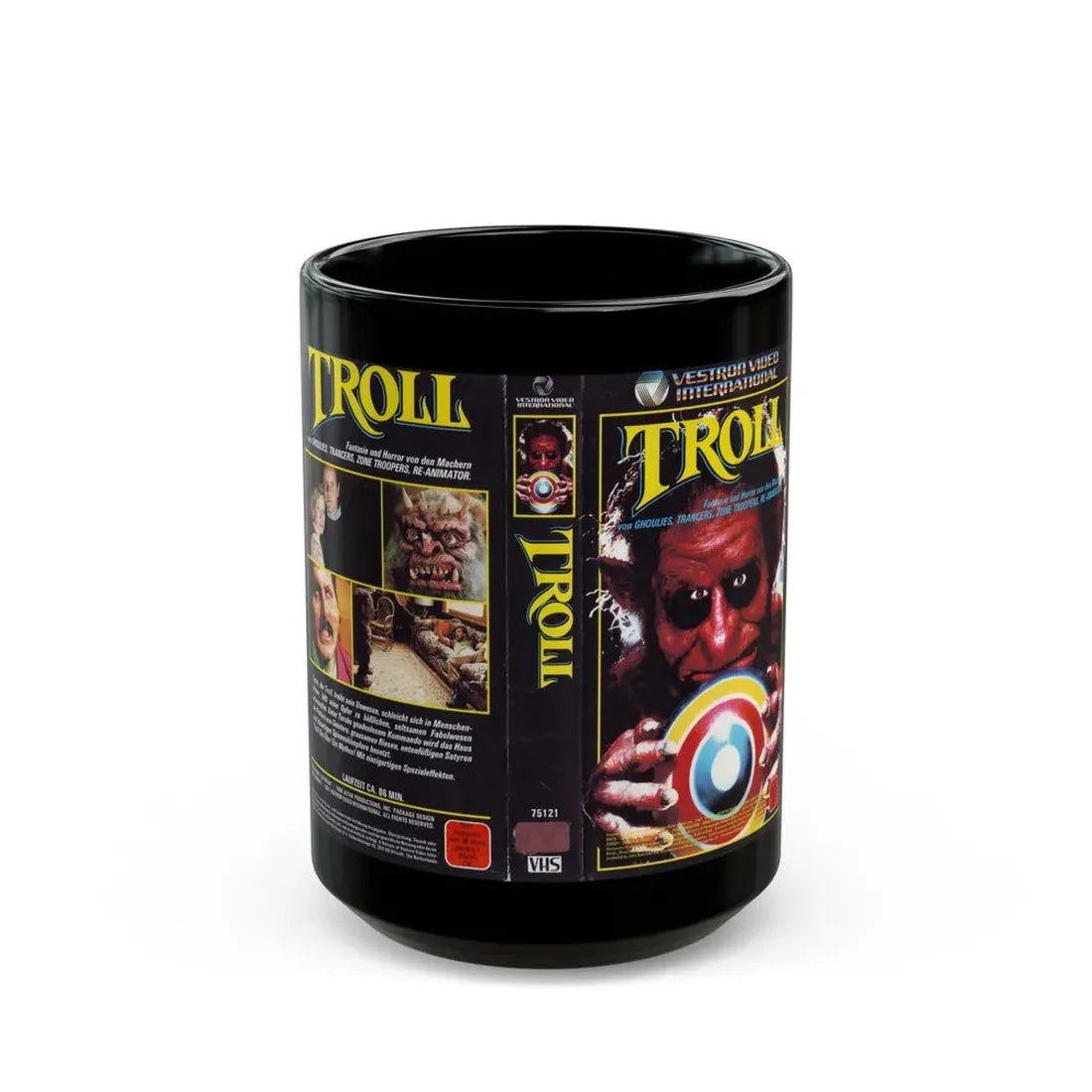 TROLL VERSION2 (VHS COVER) - Black Coffee Mug 15oz - Go Mug Yourself
