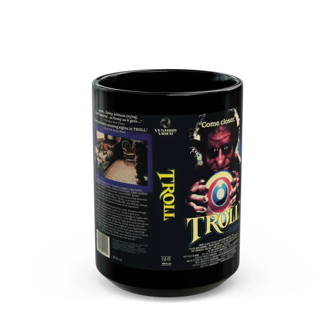 TROLL (VHS COVER) - Black Coffee Mug 15oz - Go Mug Yourself