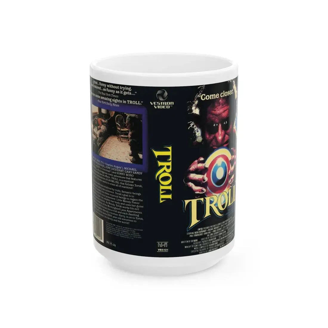 TROLL (VHS COVER) - White Coffee Mug 15oz - Go Mug Yourself