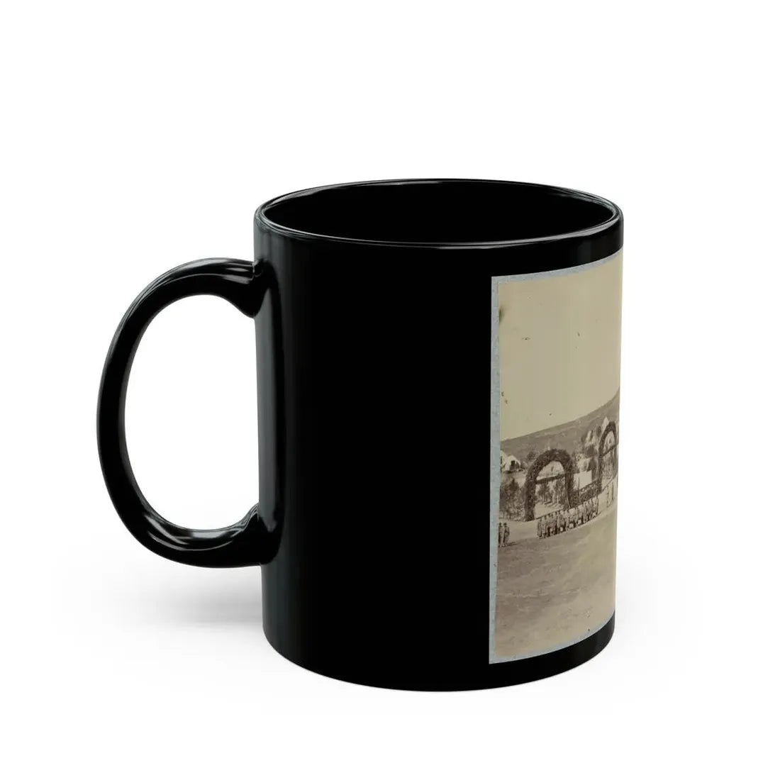 Troops In Formation At Camp Of The 44th New York Infantry Near Alexandria, Va. (U.S. Civil War) Black Coffee Mug - Go Mug Yourself
