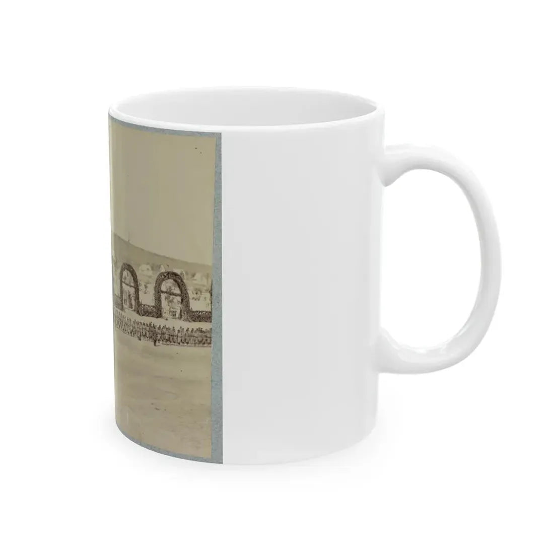 Troops In Formation At Camp Of The 44th New York Infantry Near Alexandria, Va. (U.S. Civil War) White Coffee Mug - Go Mug Yourself