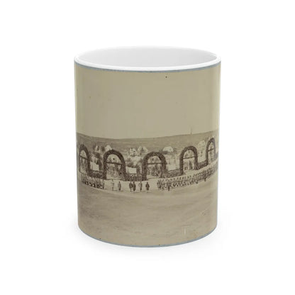 Troops In Formation At Camp Of The 44th New York Infantry Near Alexandria, Va. (U.S. Civil War) White Coffee Mug-11oz-Go Mug Yourself