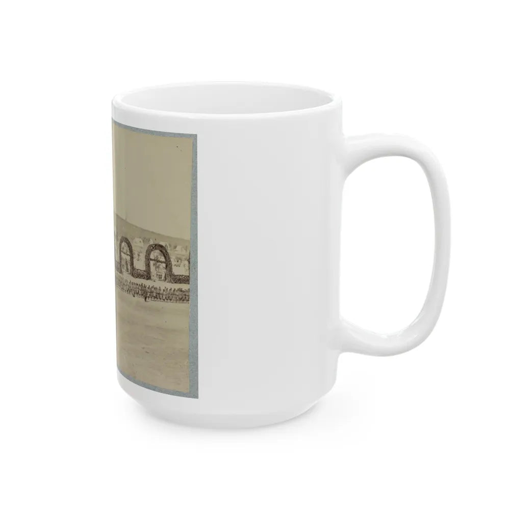 Troops In Formation At Camp Of The 44th New York Infantry Near Alexandria, Va. (U.S. Civil War) White Coffee Mug-Go Mug Yourself