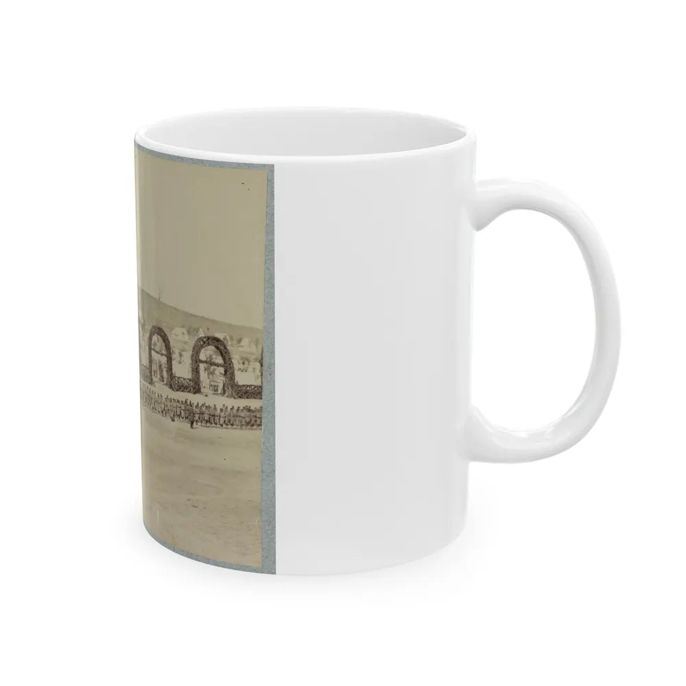 Troops In Formation At Camp Of The 44th New York Infantry Near Alexandria, Va. (U.S. Civil War) White Coffee Mug-Go Mug Yourself