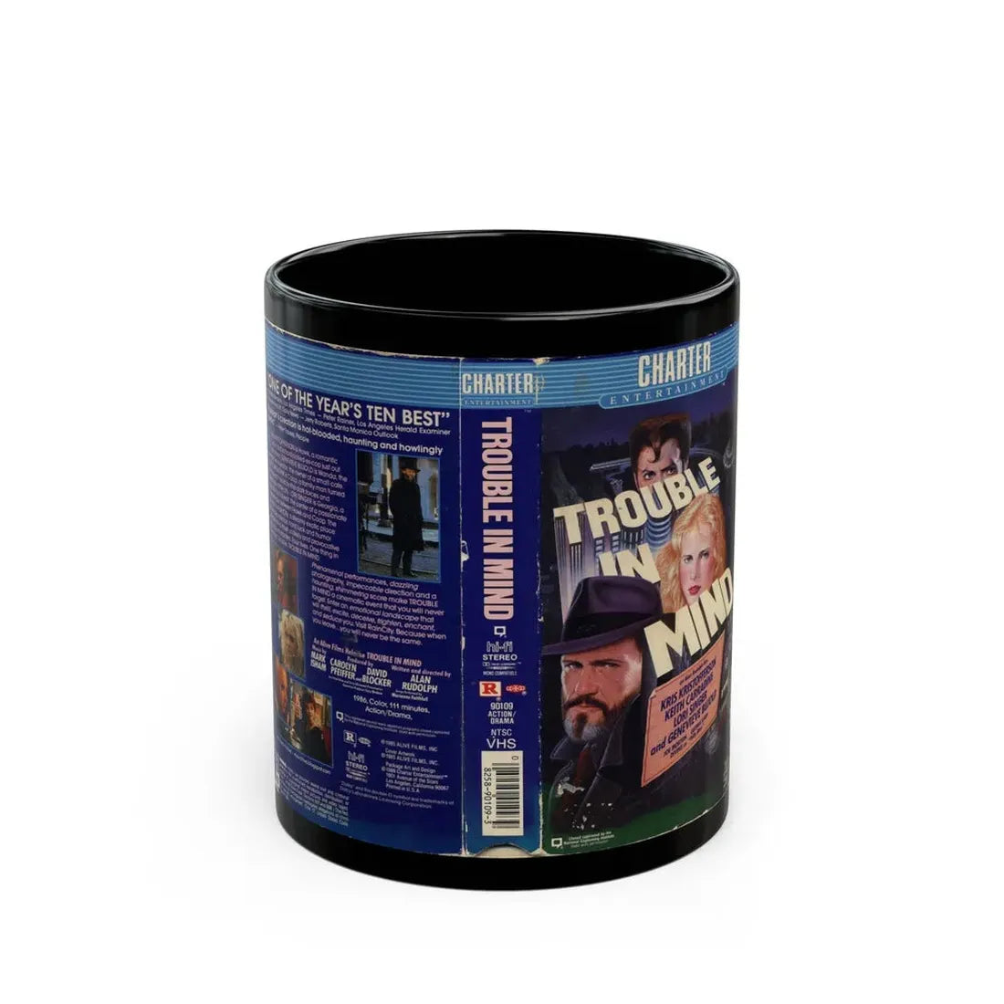 TROUBLE IN MIND (VHS COVER) - Black Coffee Mug 11oz - Go Mug Yourself