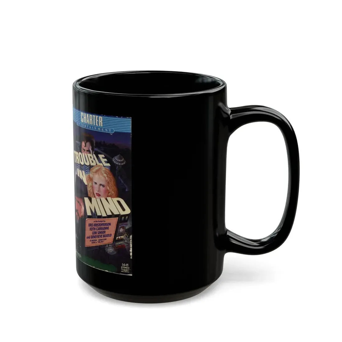 TROUBLE IN MIND (VHS COVER) - Black Coffee Mug - Go Mug Yourself