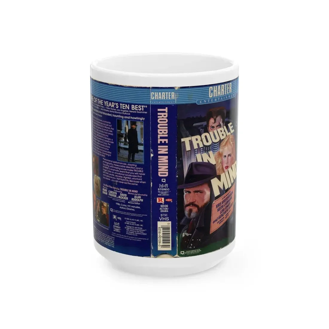 TROUBLE IN MIND (VHS COVER) - White Coffee Mug 15oz - Go Mug Yourself