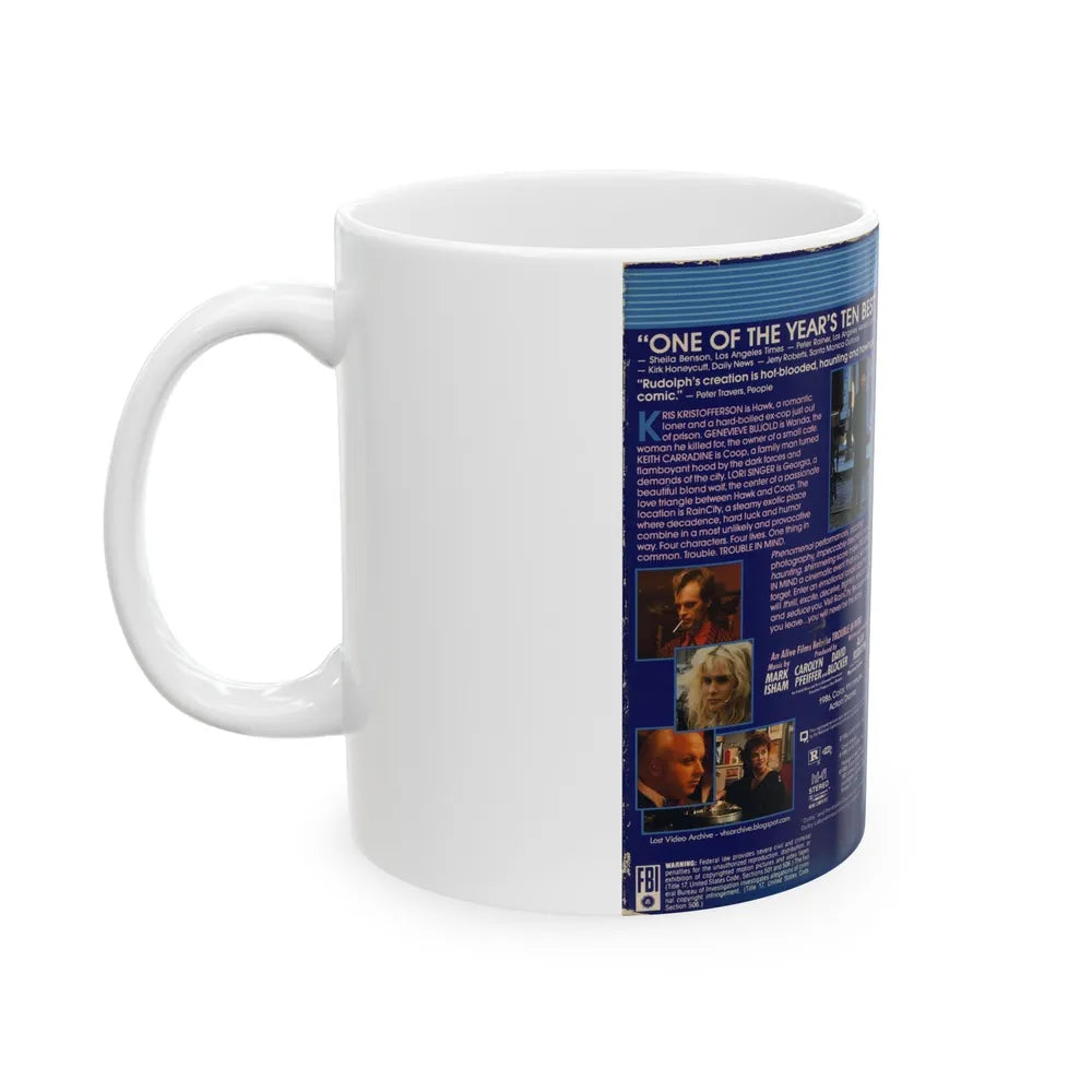 TROUBLE IN MIND (VHS COVER) - White Coffee Mug-Go Mug Yourself