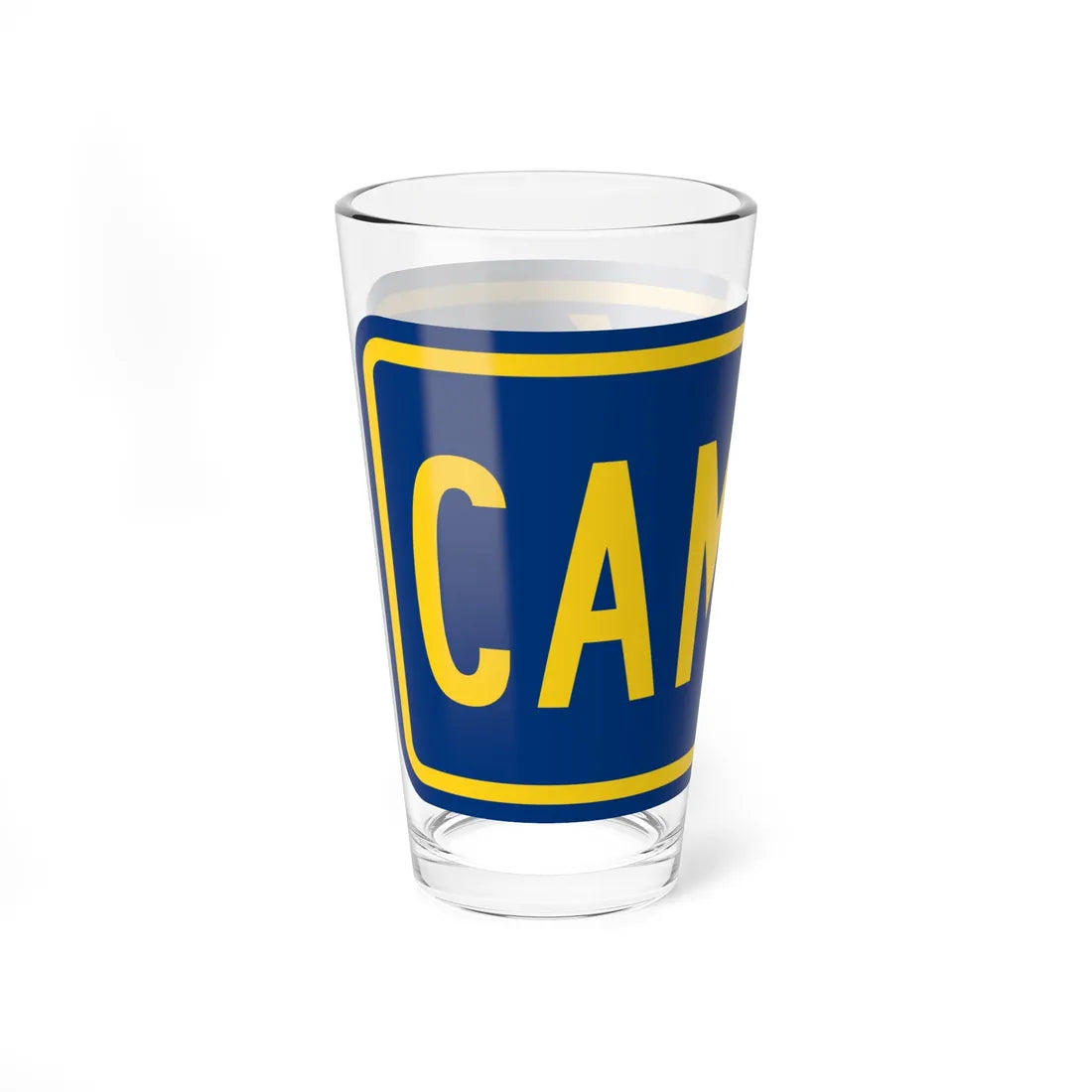Truck plate county es (Puerto Rico) (Road Sign) Pint Glass 16oz - Go Mug Yourself