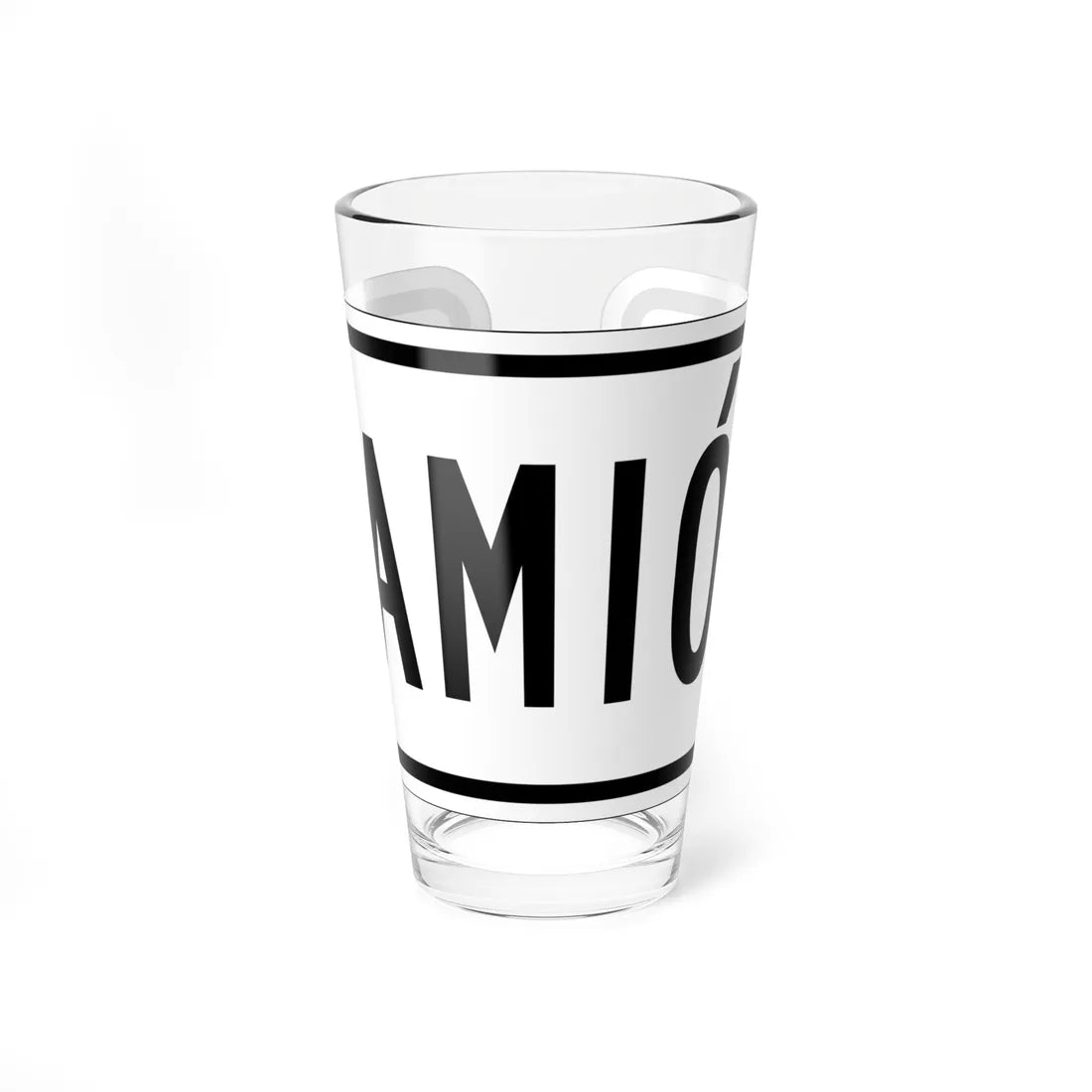 Truck plate es (Puerto Rico) (Road Sign) Pint Glass 16oz 16oz - Go Mug Yourself