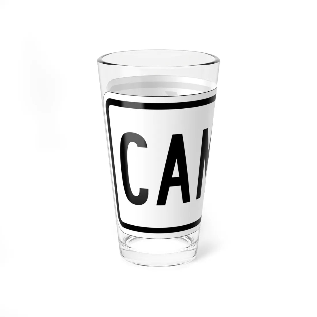 Truck plate es (Puerto Rico) (Road Sign) Pint Glass 16oz - Go Mug Yourself