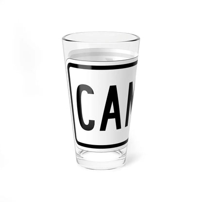 Truck plate es (Puerto Rico) (Road Sign) Pint Glass 16oz - Go Mug Yourself