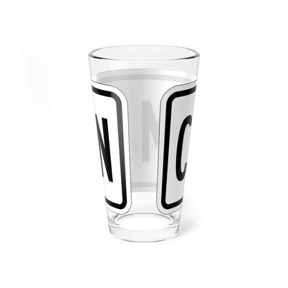 Truck plate es (Puerto Rico) (Road Sign) Pint Glass 16oz - Go Mug Yourself