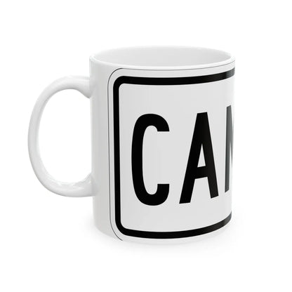 Truck plate es (Puerto Rico) (Road Sign) White Coffee Mug - Go Mug Yourself