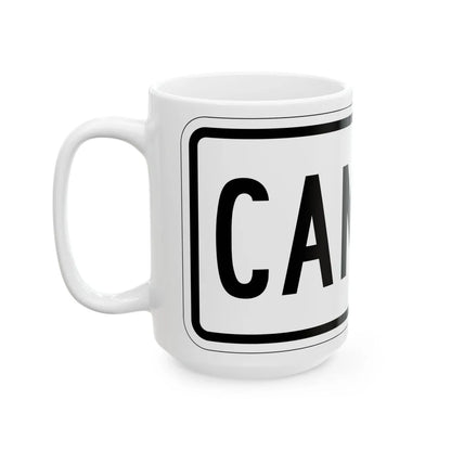 Truck plate es (Puerto Rico) (Road Sign) White Coffee Mug - Go Mug Yourself