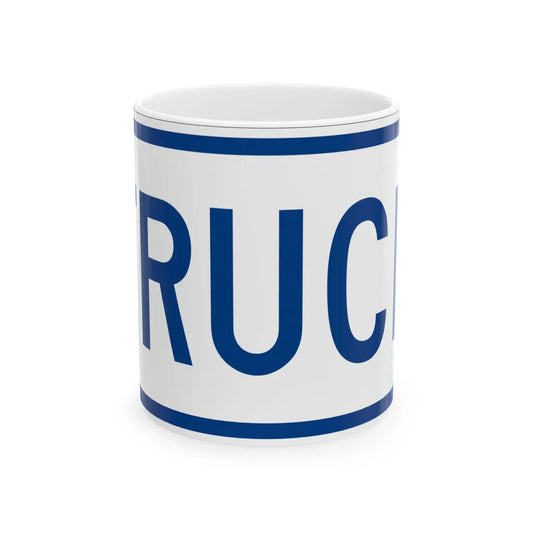 Truck plate South Carolina (South Carolina) (Road Sign) White Coffee Mug 11oz - Go Mug Yourself